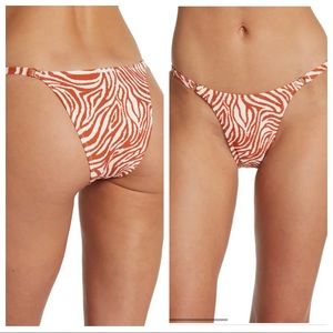 KENDALL + KYLIE RUST ABSTRACT TIGER SWIM BOTTOM • sz L • NWT
